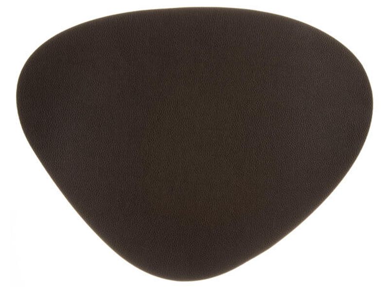 Bordbrikke oval pu-skinn sort