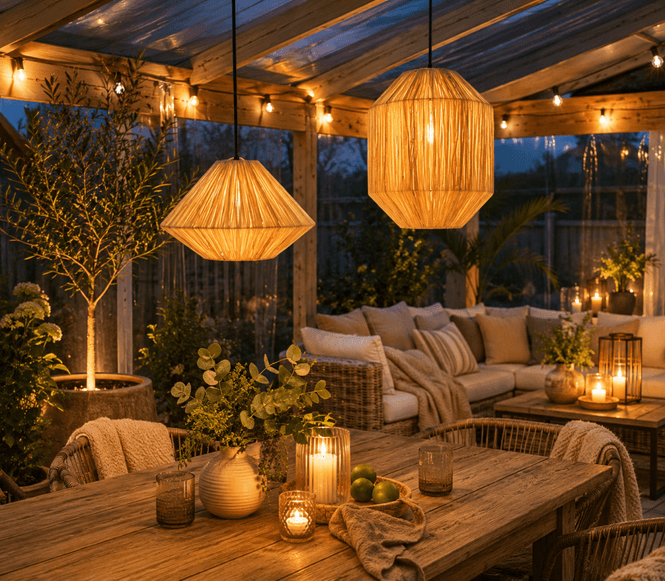 Hovedbilde Lampe naturfarget lav