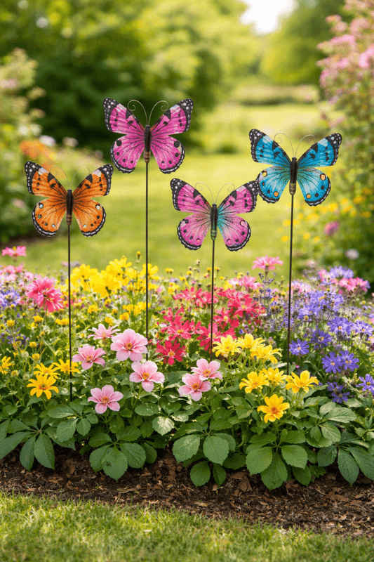 Blomsterpinne sommerfugl blå