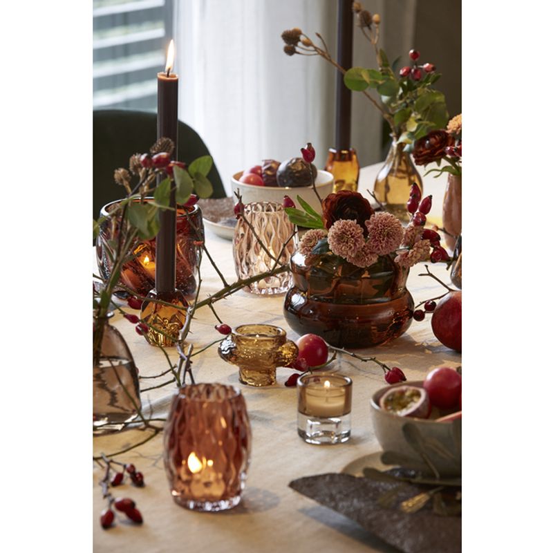Telysholder glass sett med 3