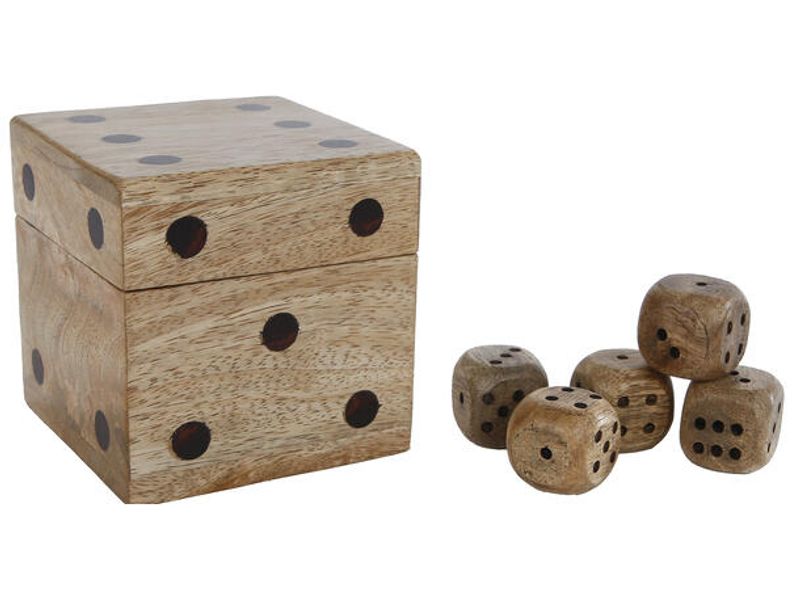 Spill-boks med 5 terninger
