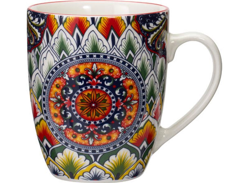 Krus og asjett Bohem rød