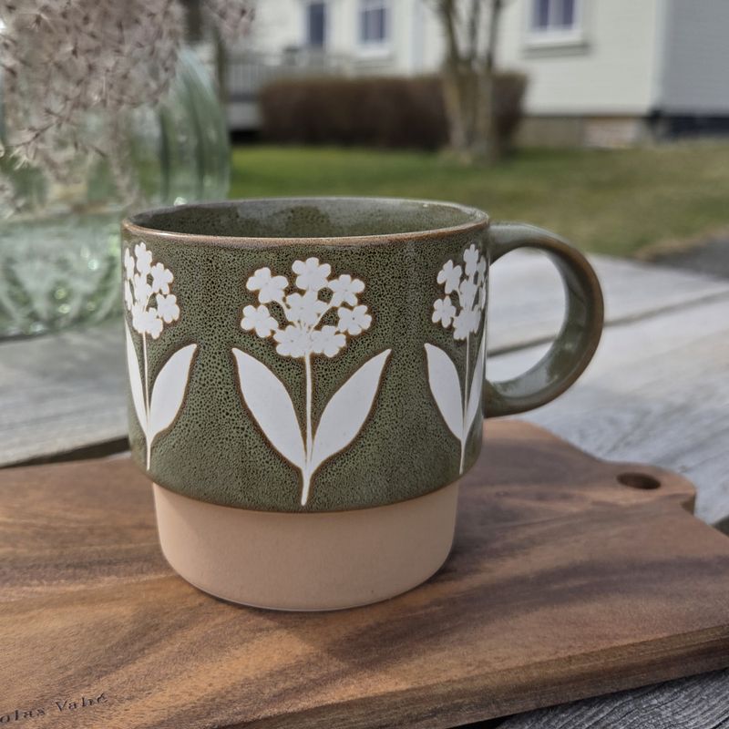 Krus retro olivengrønn