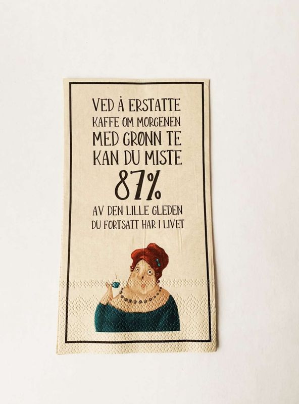 Servietter erstatte kaffe