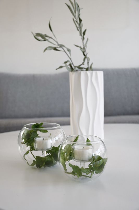 Stor lyslykt glass