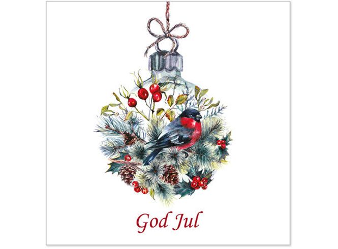 Hovedbilde Serviett God jul med Dompap