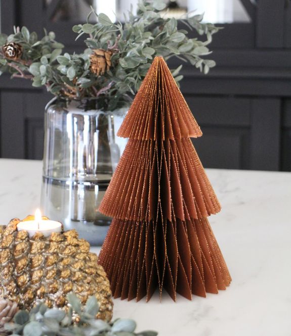 Hovedbilde Papirjuletre brunt xl