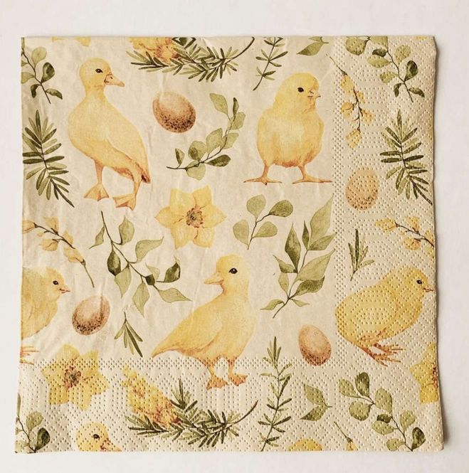 Hovedbilde Middagsserviett påskekylling