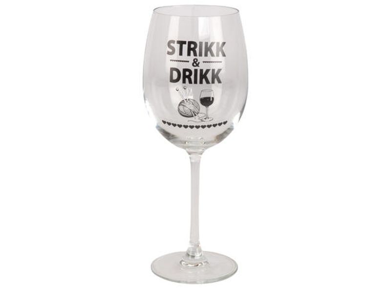 Vinglass strikk og drikk