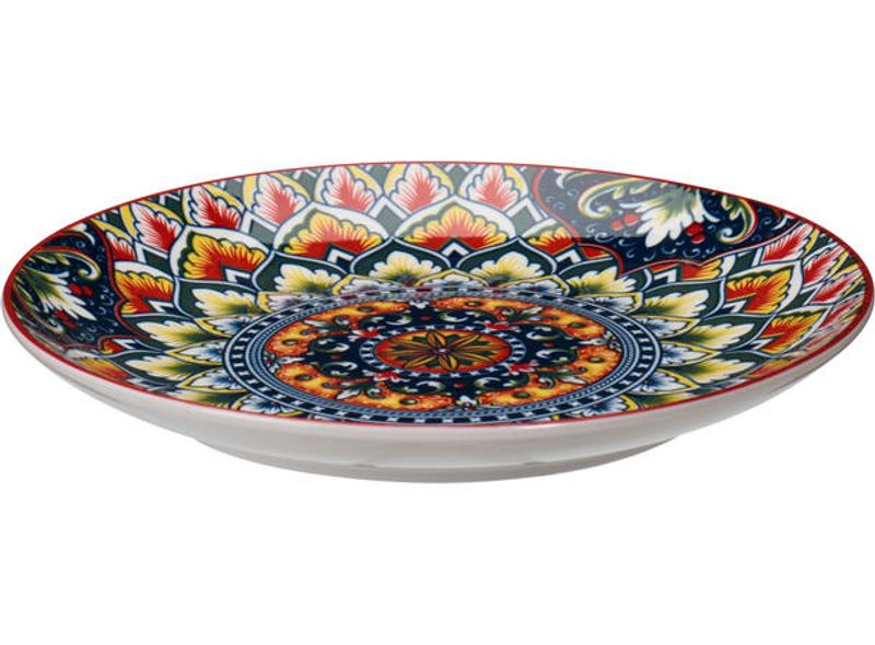 Krus og asjett Bohem rød